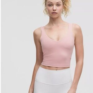 lululemon athletica Pink V-Neck Crop Top